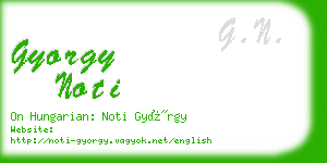 gyorgy noti business card